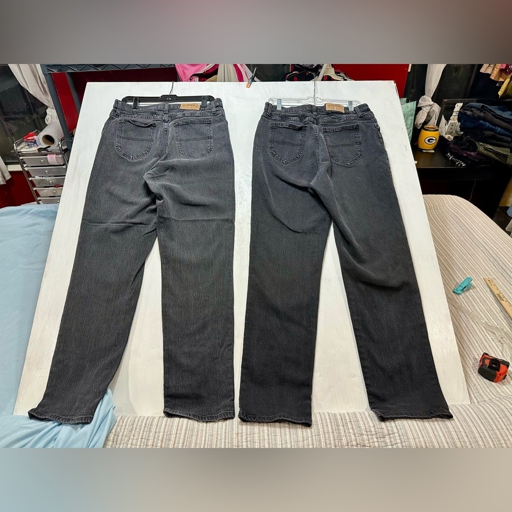 Lot 2 Rider by Lee Jeans Women’s 14L Black High Rise Tapered Mom Jeans Vintage - Picture 12 of 13